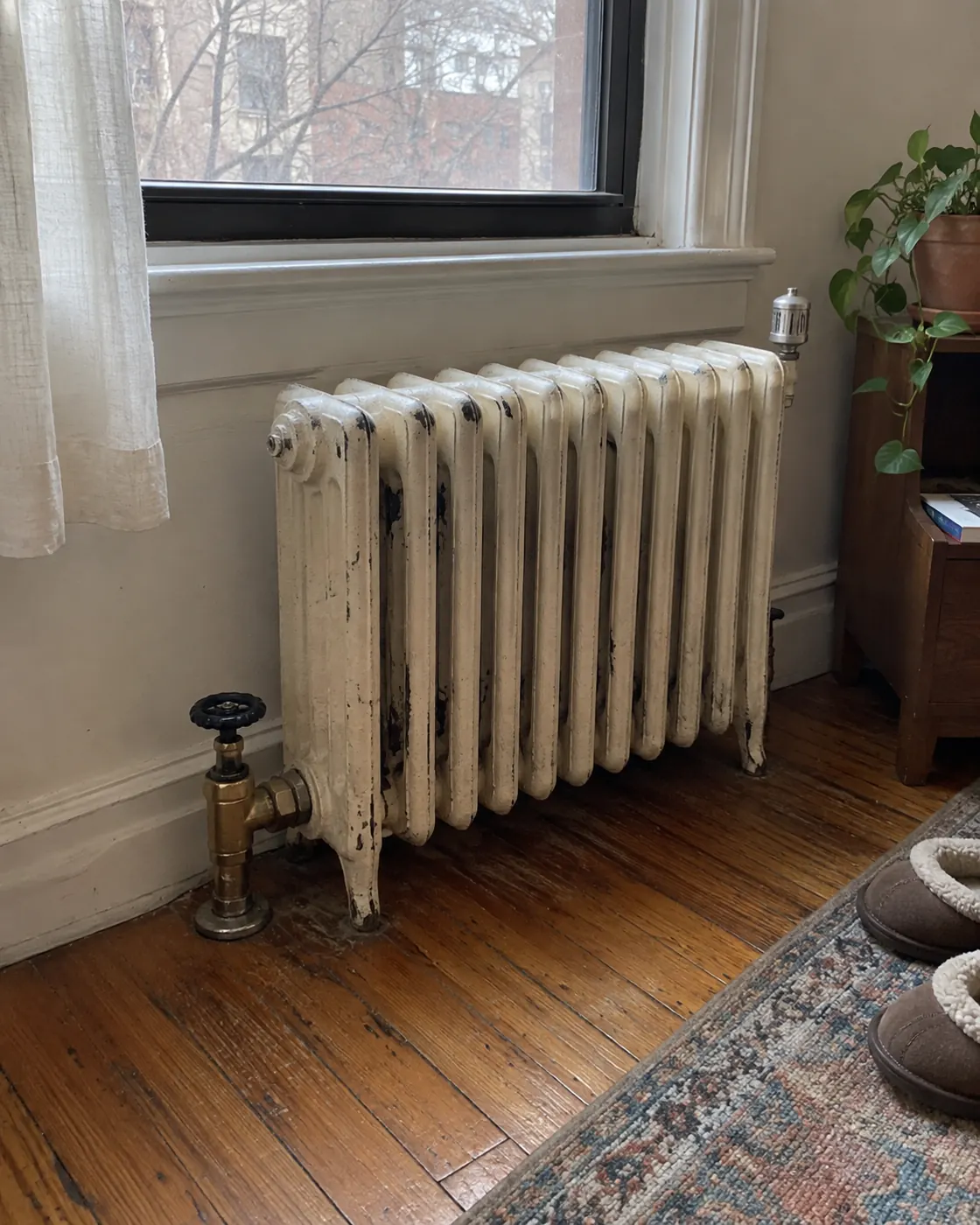 Photo: steam boiler in a Brooklyn brownstone basement